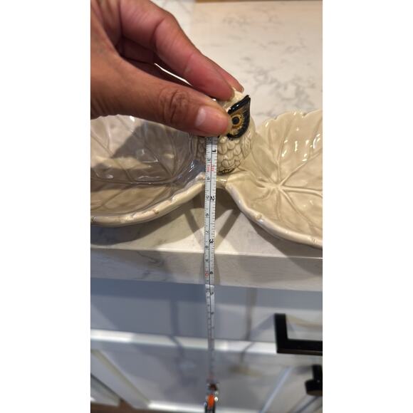 vintage Otagiri owl leaf design relish or snack tray trinket bowl mid century - Picture 11 of 11